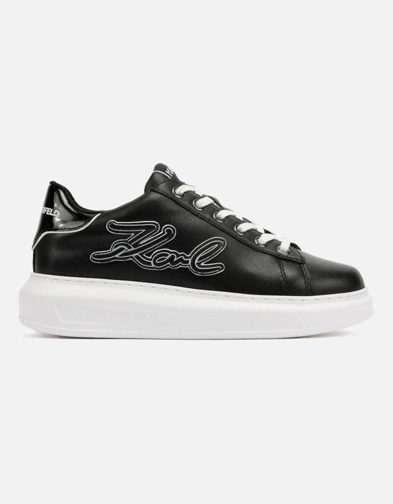 Kapri Signia Emboss Lo Lace Leather Women's Black Trainers