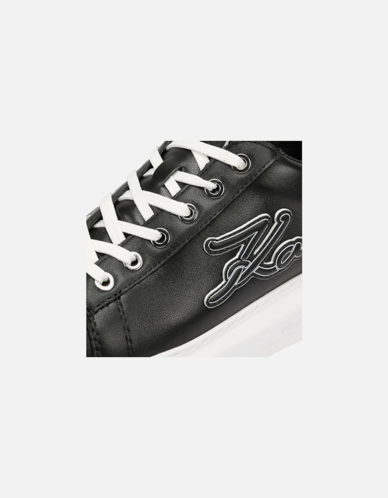 Kapri Signia Emboss Lo Lace Leather Women's Black Trainers