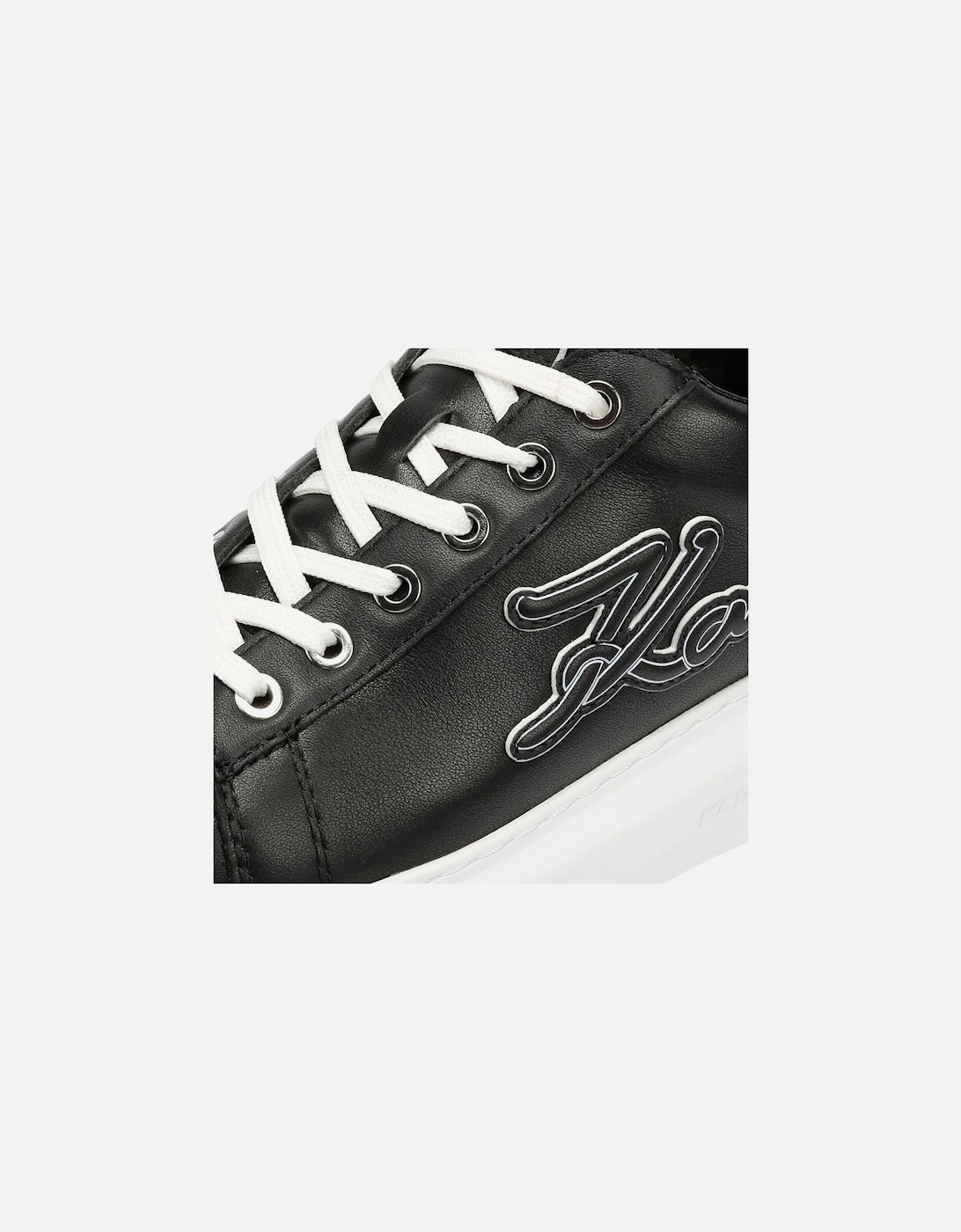 Kapri Signia Emboss Lo Lace Leather Women's Black Trainers