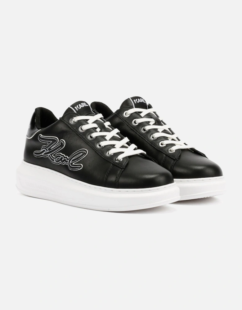 Kapri Signia Emboss Lo Lace Leather Women's Black Trainers