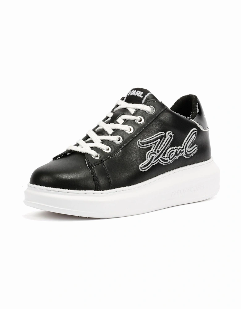 Kapri Signia Emboss Lo Lace Leather Women's Black Trainers