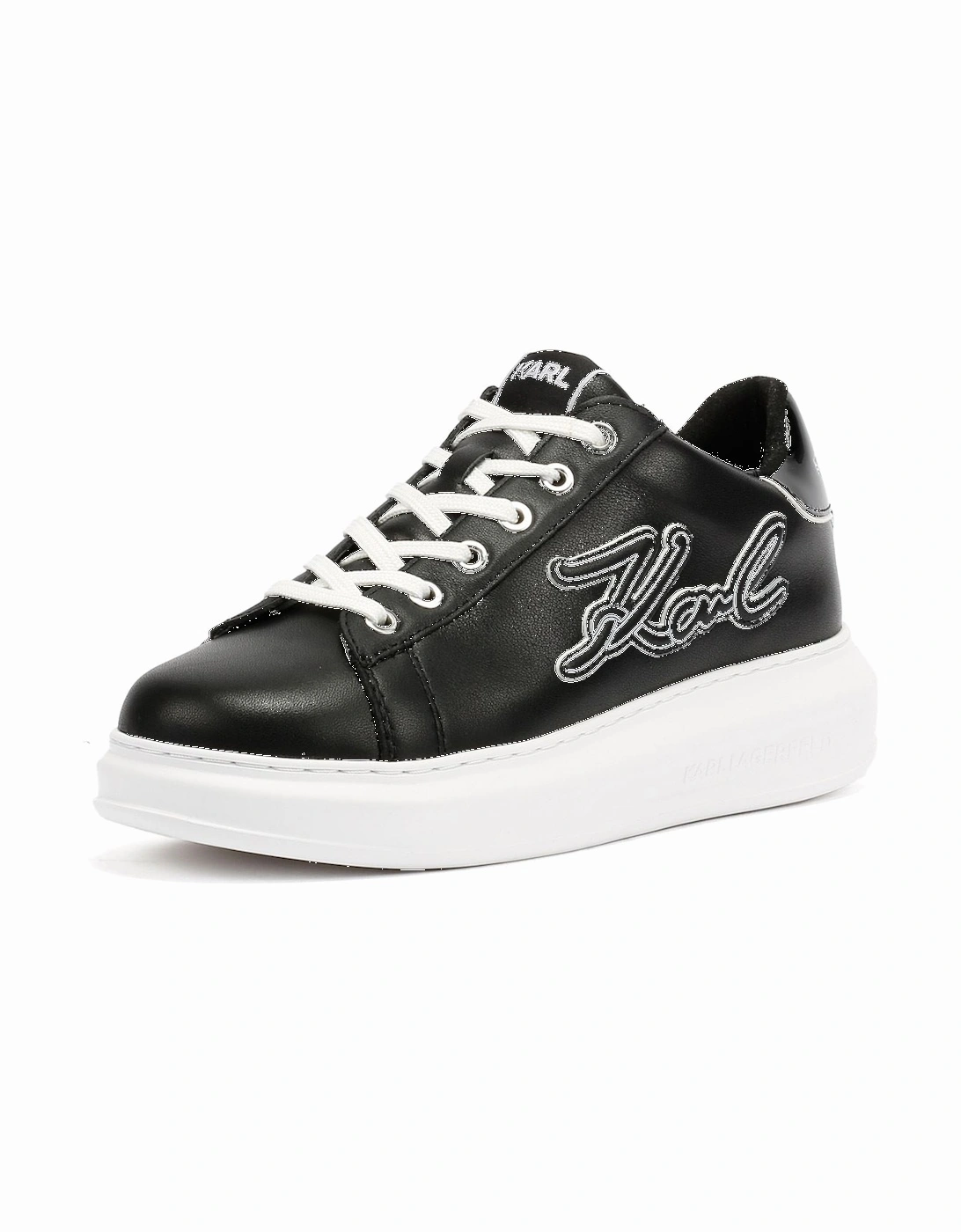 Kapri Signia Emboss Lo Lace Leather Women's Black Trainers
