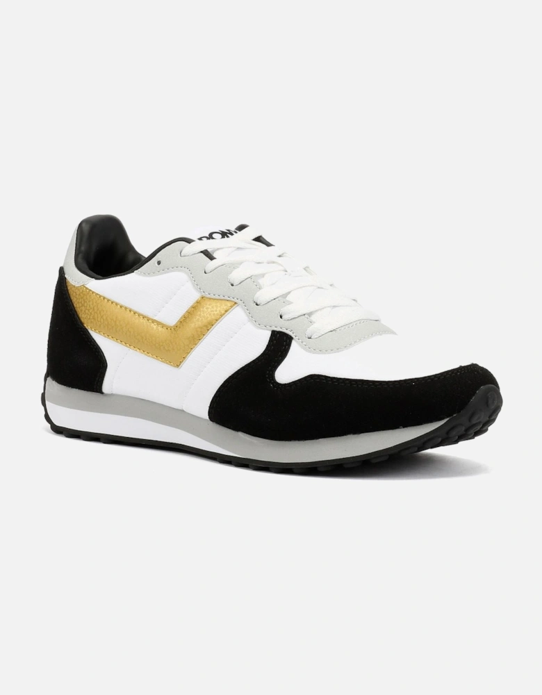 Express White/Black/Gold Trainers