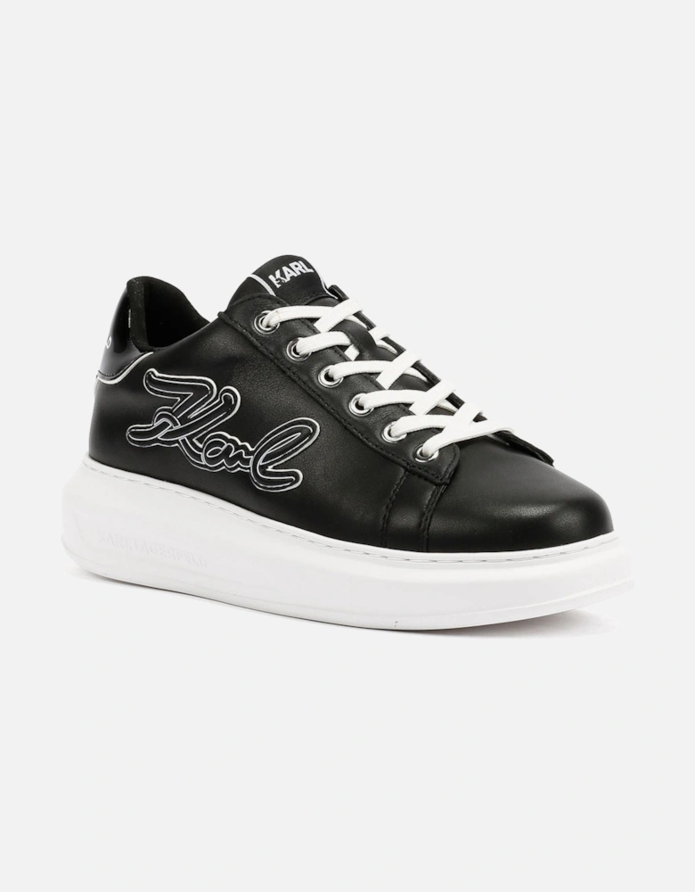 Kapri Signia Emboss Lo Lace Leather Women's Black Trainers