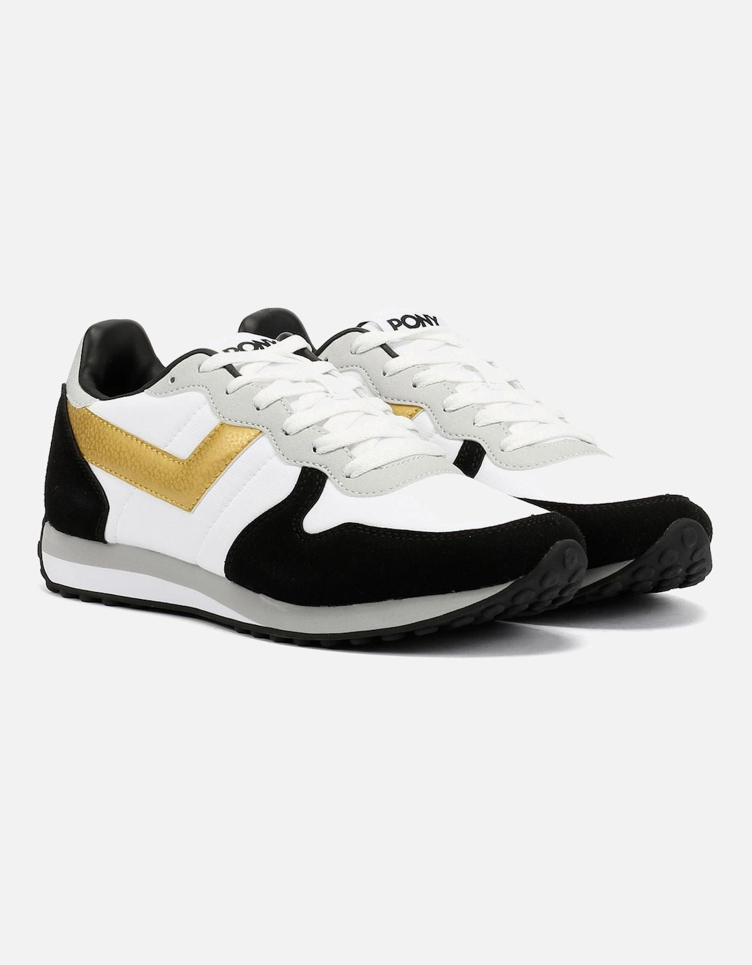 Express White/Black/Gold Trainers, 9 of 8