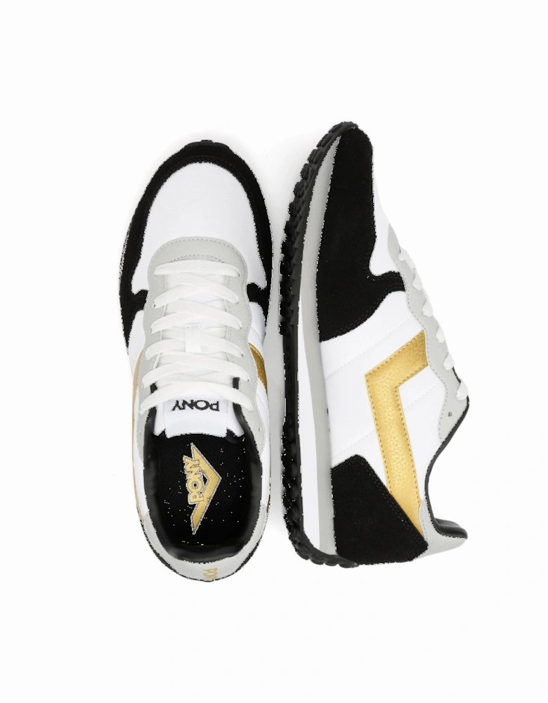Express White/Black/Gold Trainers