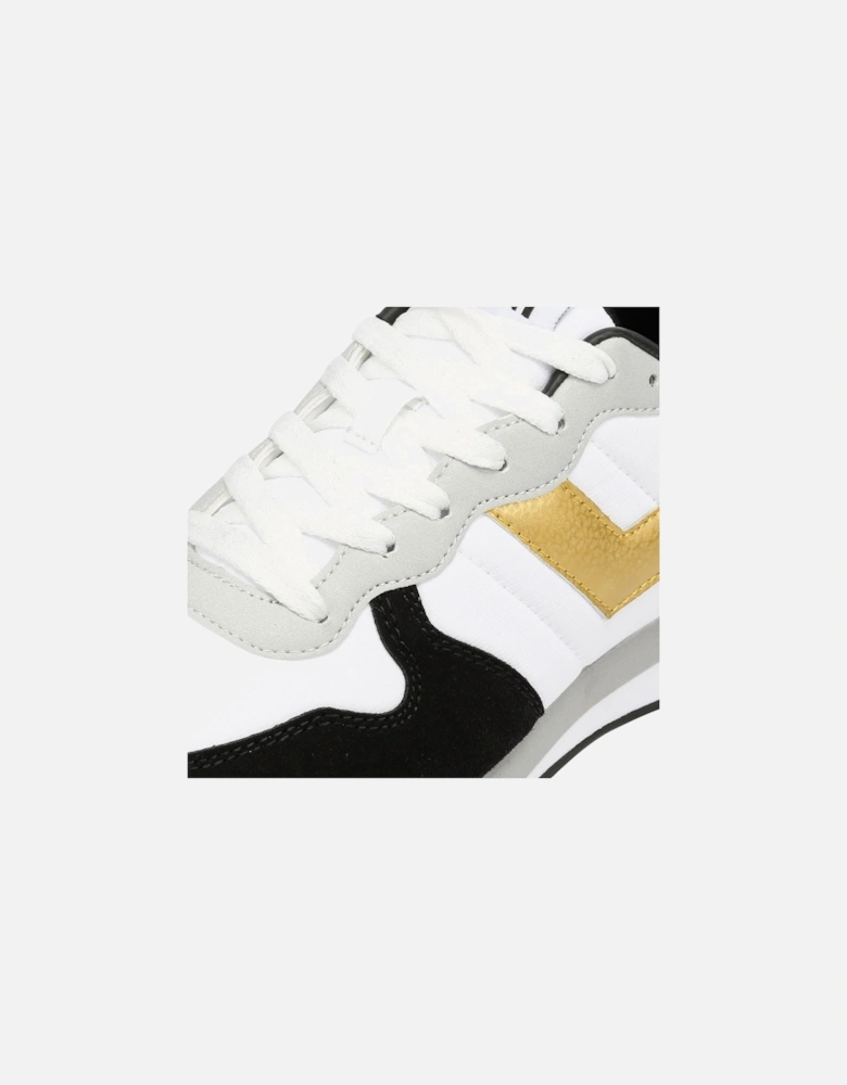 Express White/Black/Gold Trainers