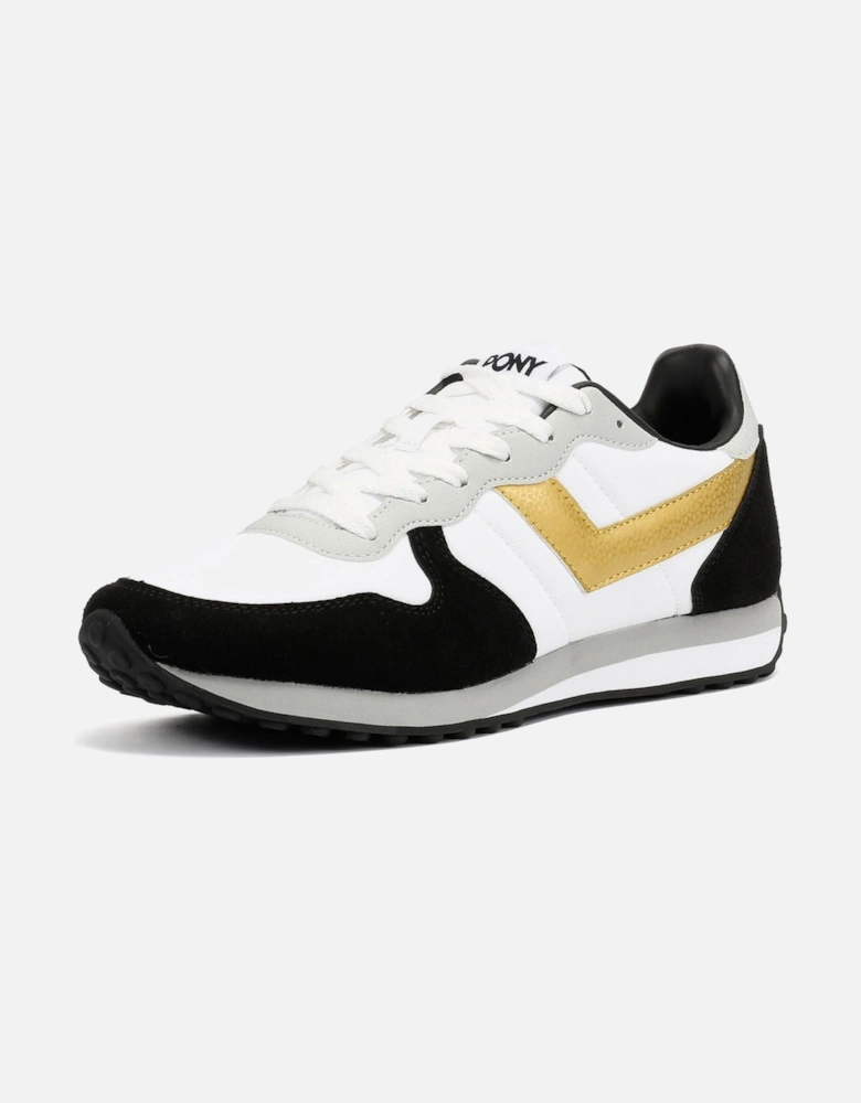 Express White/Black/Gold Trainers