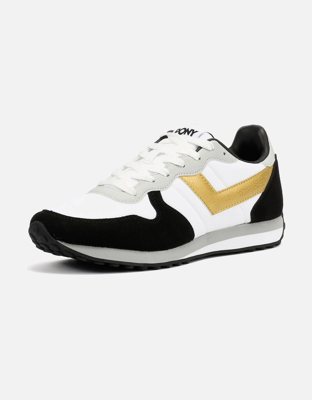 Express White/Black/Gold Trainers