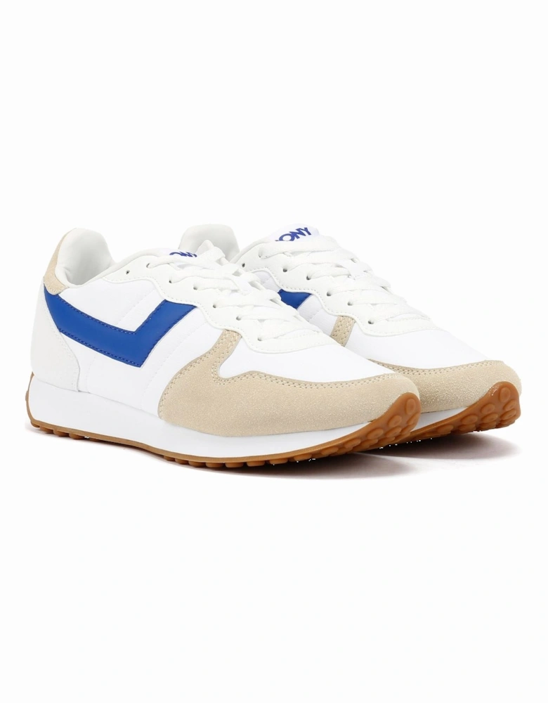 Express White/Electric Blue Trainers