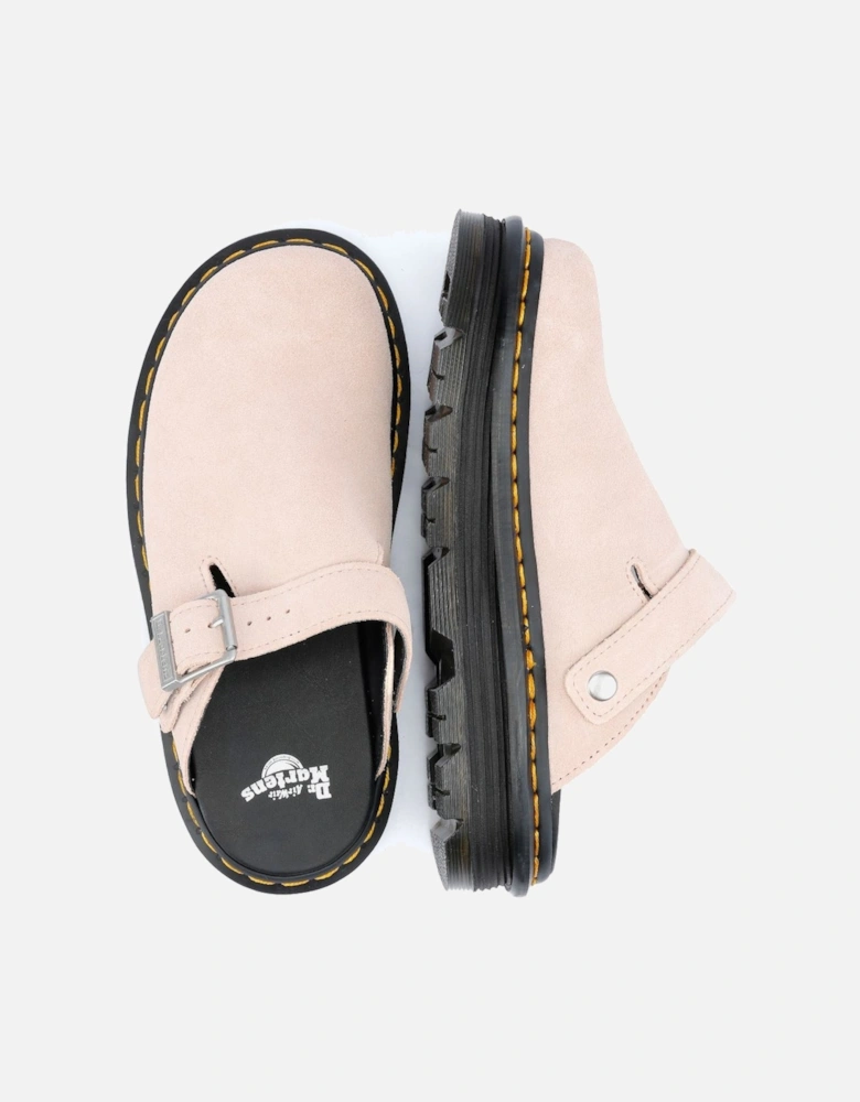 Dr. Martens Zebzag EH Suede Women's Powder Pink Mules
