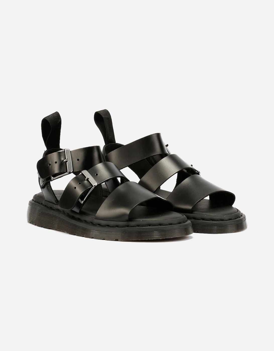 Dr. Martens Gryphon Brando Leather Women's Black Sandals, 9 of 8