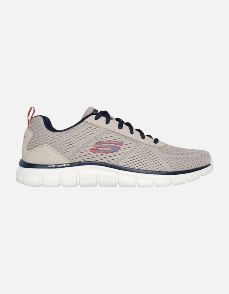 TRACK - LESHUR Mens Trainers Taupe/Navy