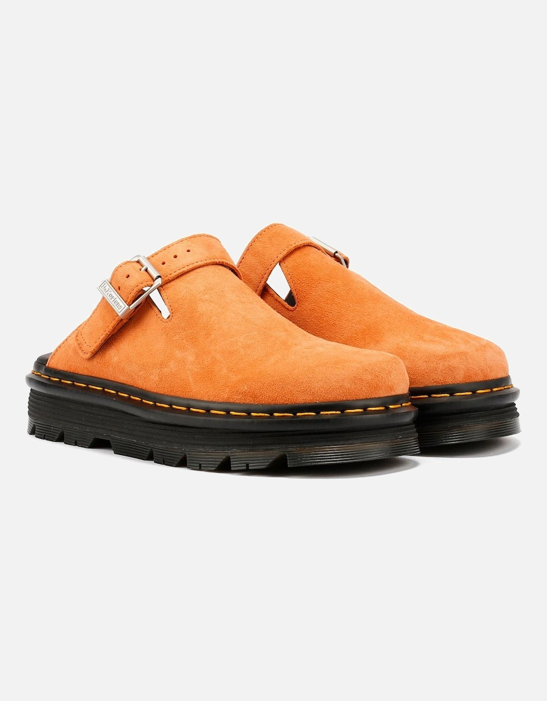 Dr. Martens Zebzag EH Suede Orange Zest Mule, 9 of 8