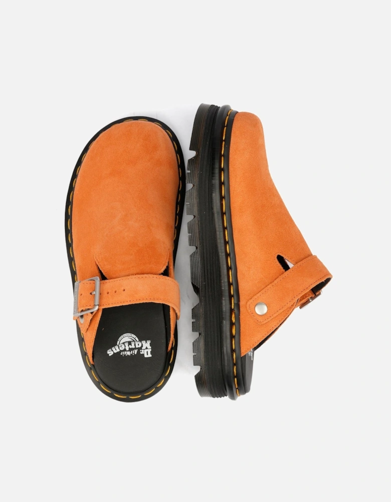 Dr. Martens Zebzag EH Suede Orange Zest Mule