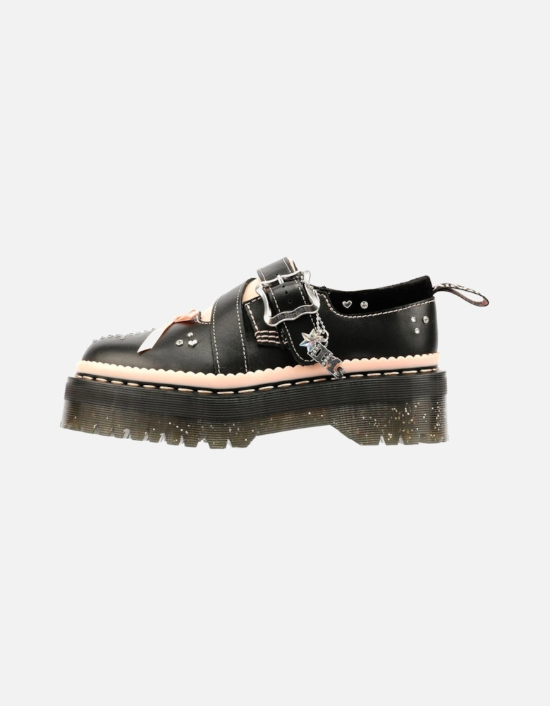 Dr. Martens Kemsley Athena Leather Women's Black/Powder Pink Shoes