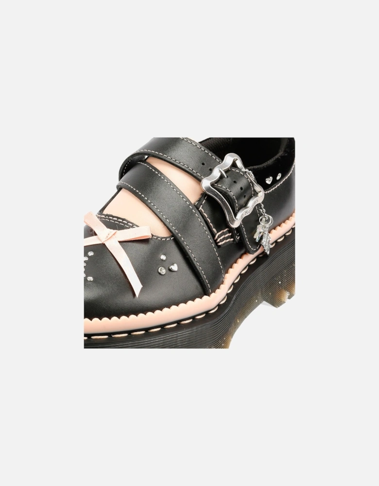 Dr. Martens Kemsley Athena Leather Women's Black/Powder Pink Shoes