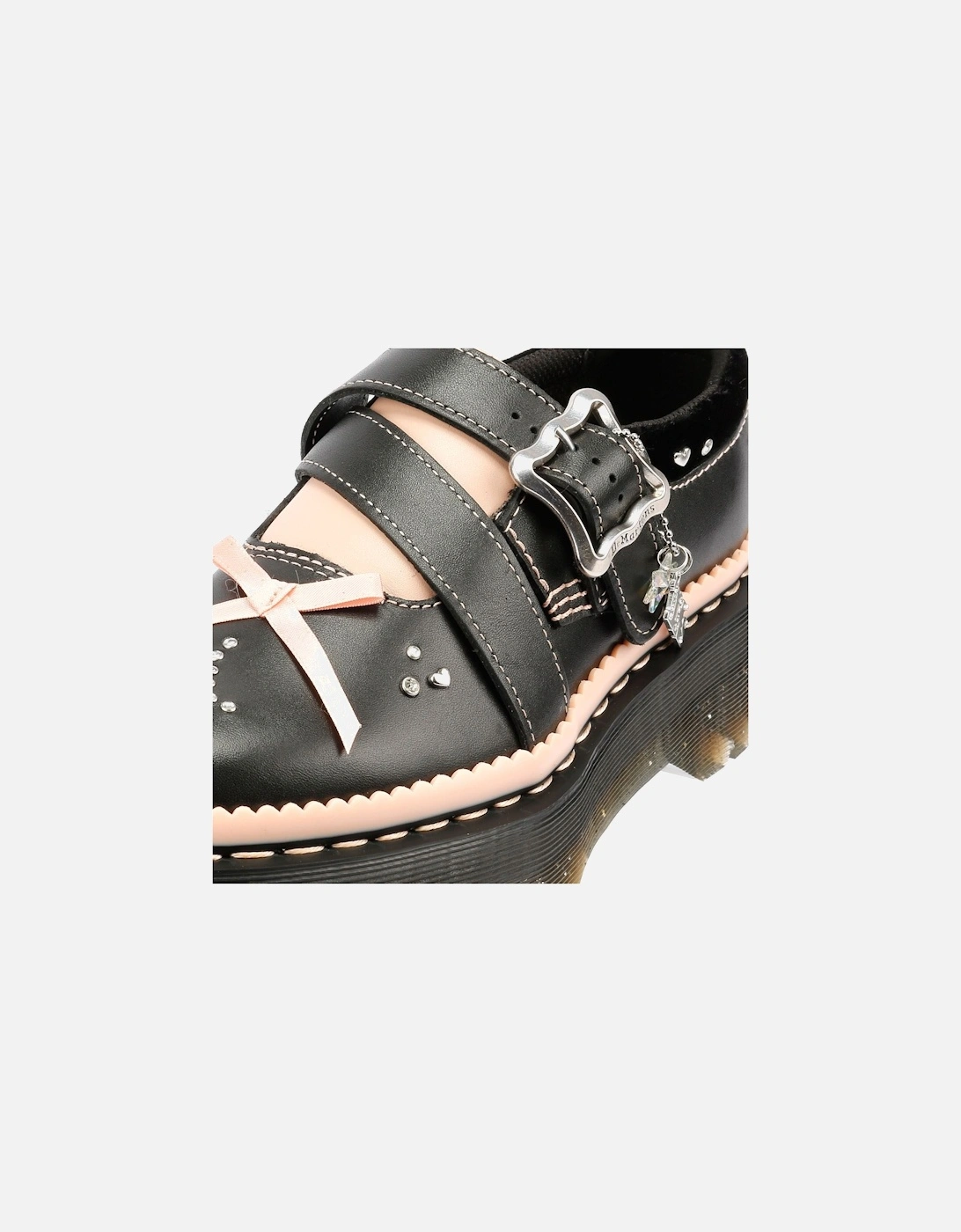 Dr. Martens Kemsley Athena Leather Women's Black/Powder Pink Shoes