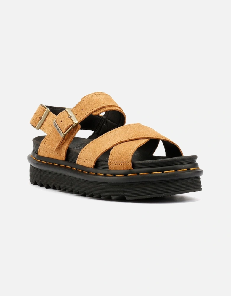 Dr. Martens Voss II EH Suede Women's Rich Tan Sandals