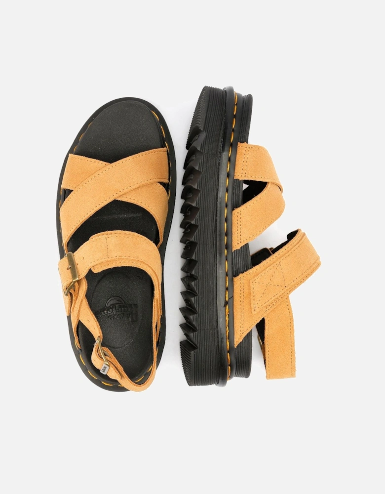 Dr. Martens Voss II EH Suede Women's Rich Tan Sandals