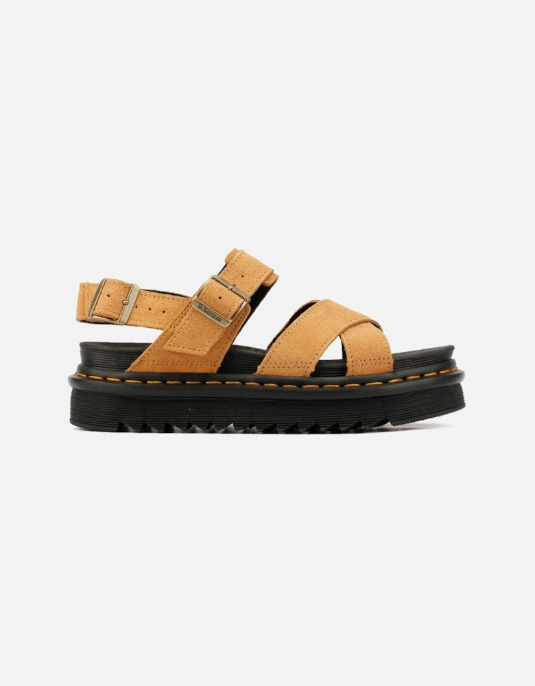Dr. Martens Voss II EH Suede Women's Rich Tan Sandals