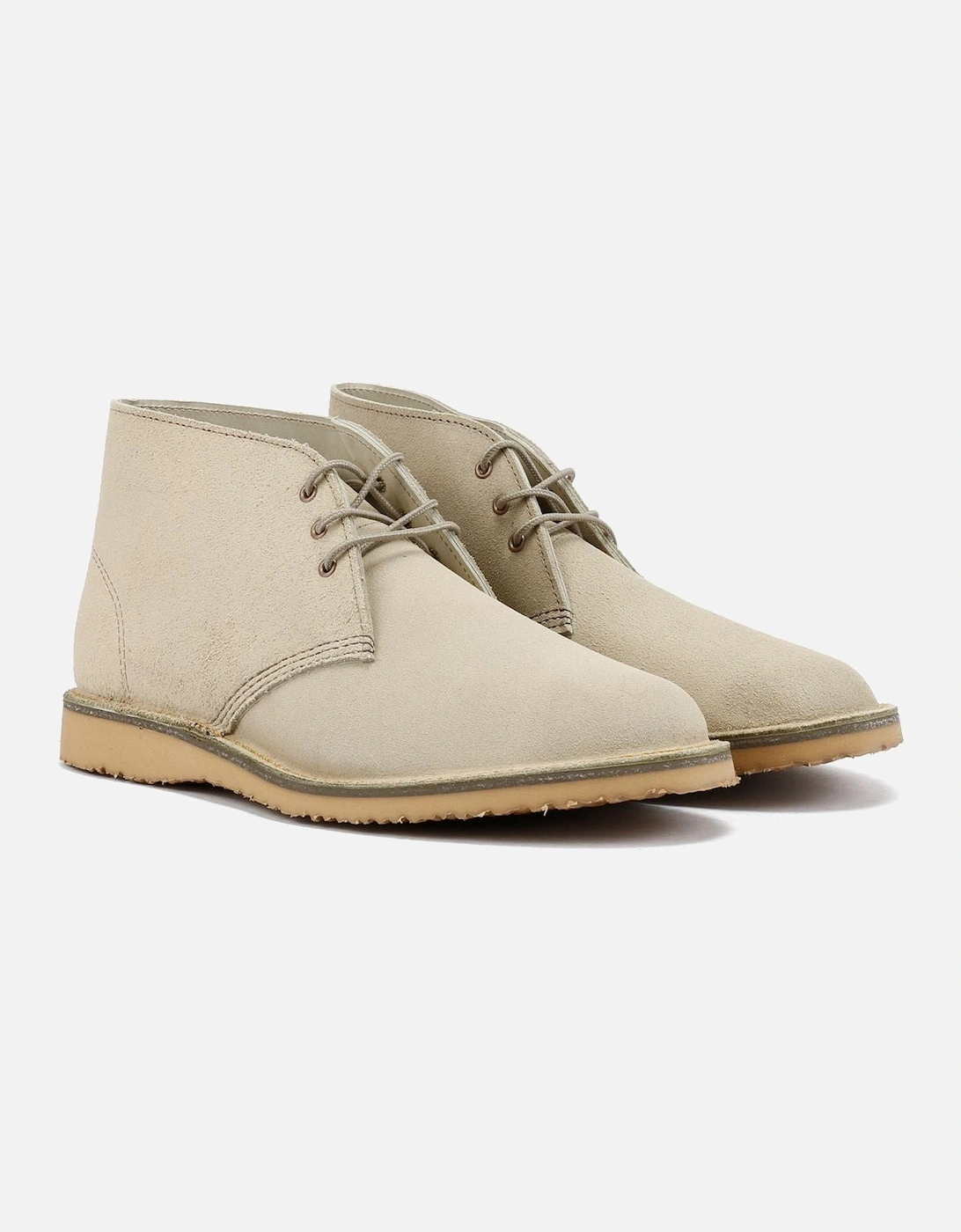 Shoes Weekender Chukka Leather Men's White Sand Mohave Boots, 9 of 8