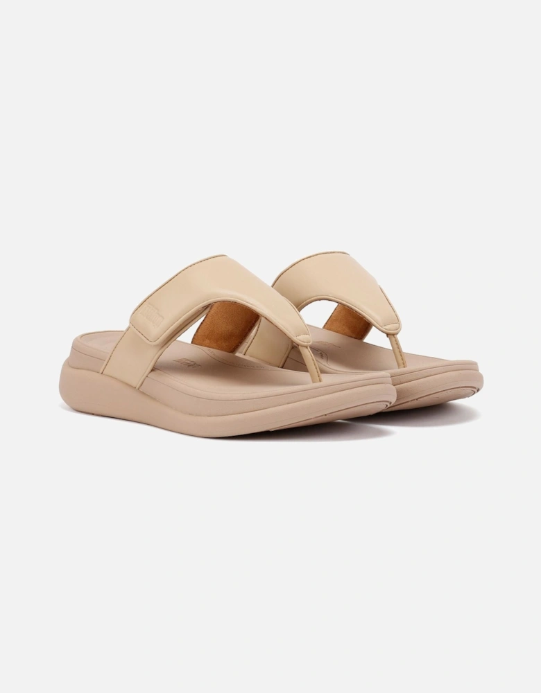 F-Mode Go Adjustable Flatform Women's Beige Sandals