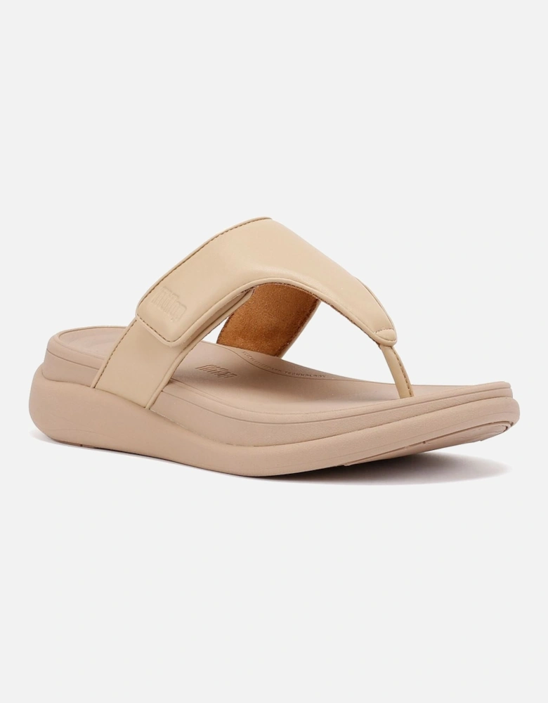 F-Mode Go Adjustable Flatform Women's Beige Sandals