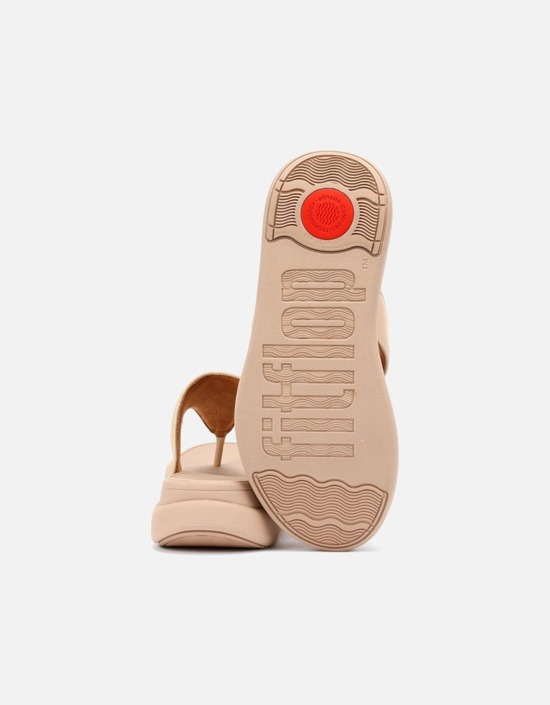 F-Mode Go Adjustable Flatform Women's Beige Sandals