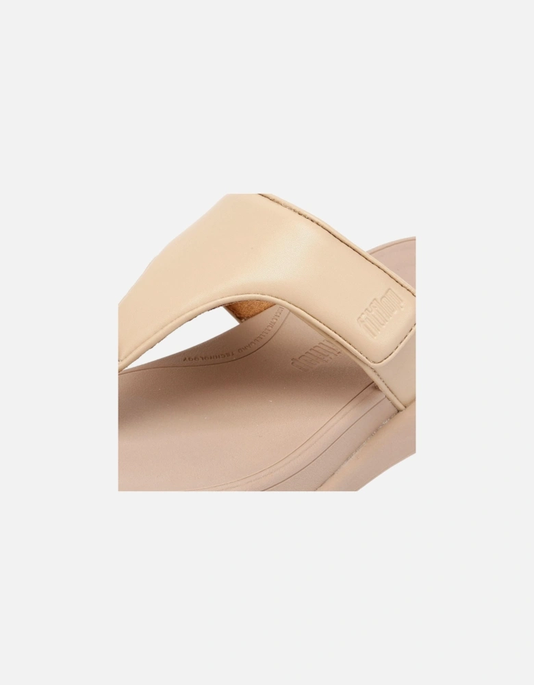 F-Mode Go Adjustable Flatform Women's Beige Sandals