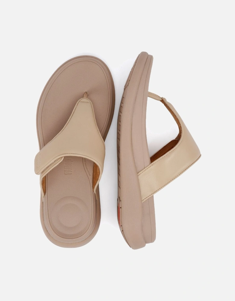 F-Mode Go Adjustable Flatform Women's Beige Sandals