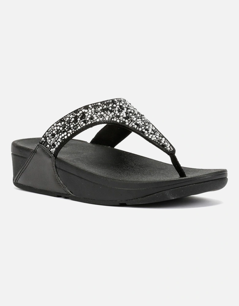 Lulu Crystal Mix Women's Black Sandals
