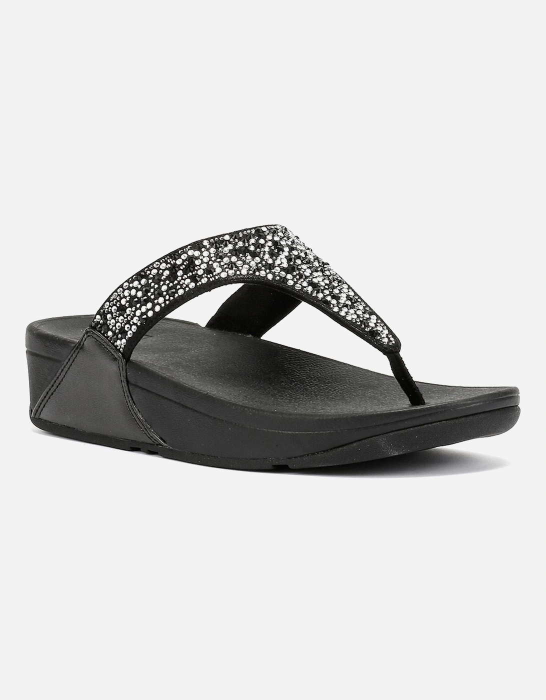Lulu Crystal Mix Women's Black Sandals