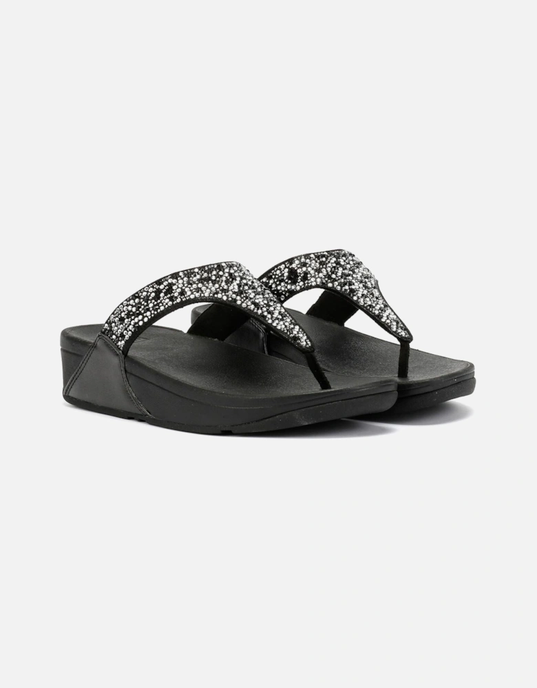 Lulu Crystal Mix Women's Black Sandals
