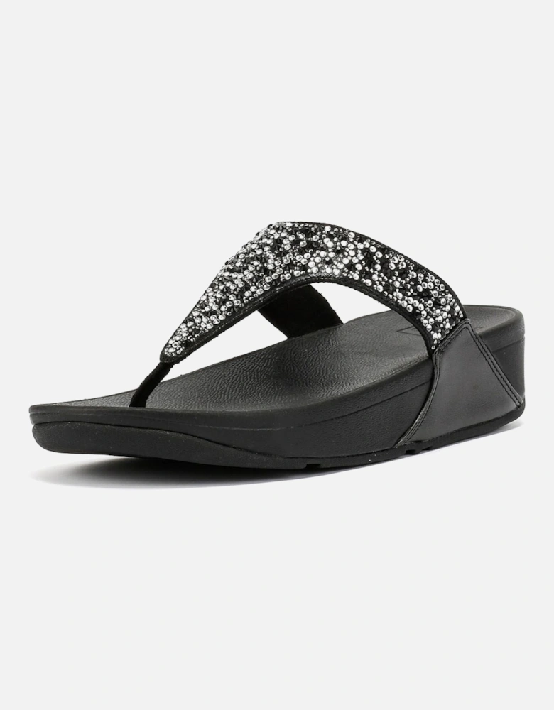 Lulu Crystal Mix Women's Black Sandals