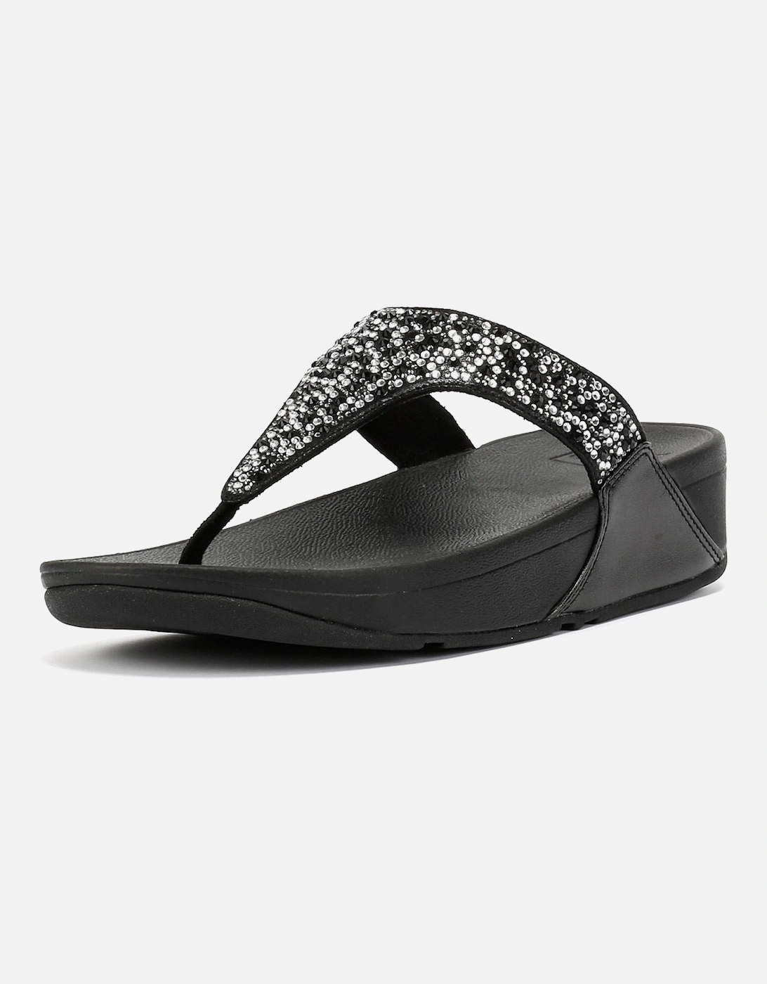 Lulu Crystal Mix Women's Black Sandals