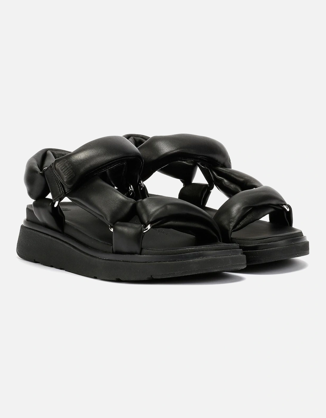 Gen-FF Soft Leather Women's Black Sandals, 9 of 8