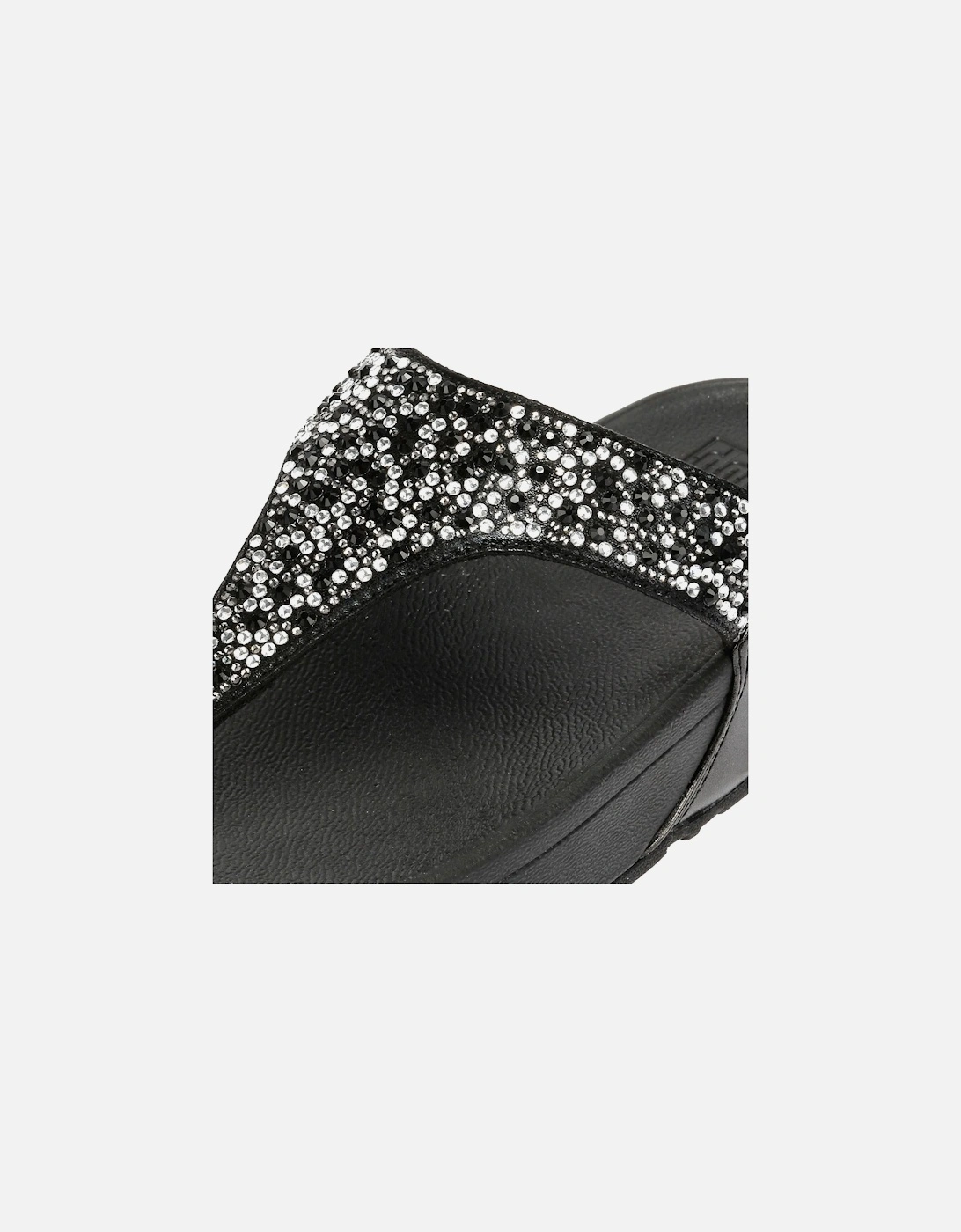 Lulu Crystal Mix Women's Black Sandals