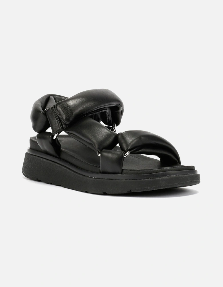 Gen-FF Soft Leather Women's Black Sandals