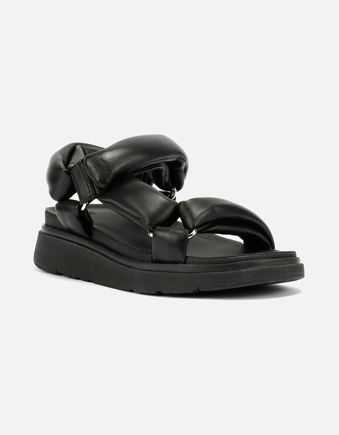 Gen-FF Soft Leather Women's Black Sandals