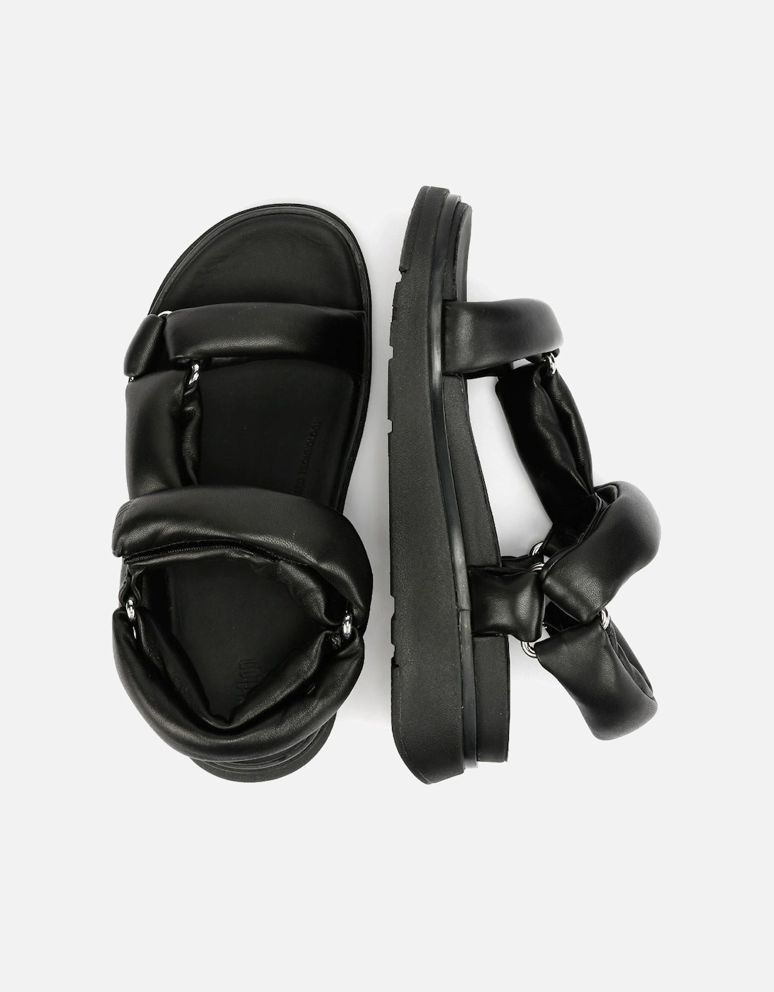 Gen-FF Soft Leather Women's Black Sandals