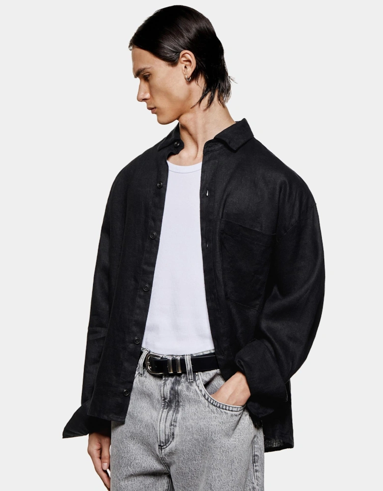 Linen Box Dress Shirt