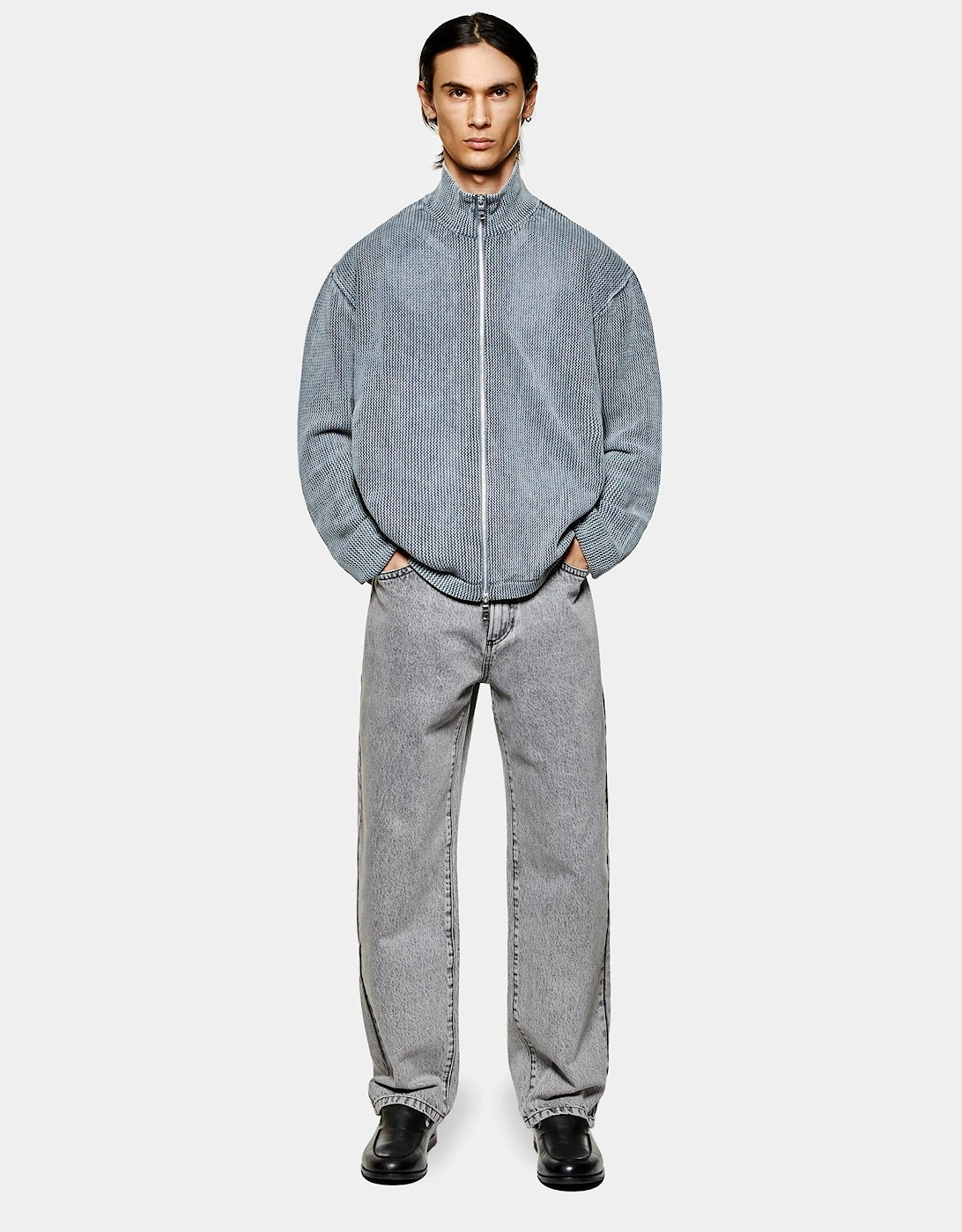 Pigment Dyed Loose Gauge Track Jacket