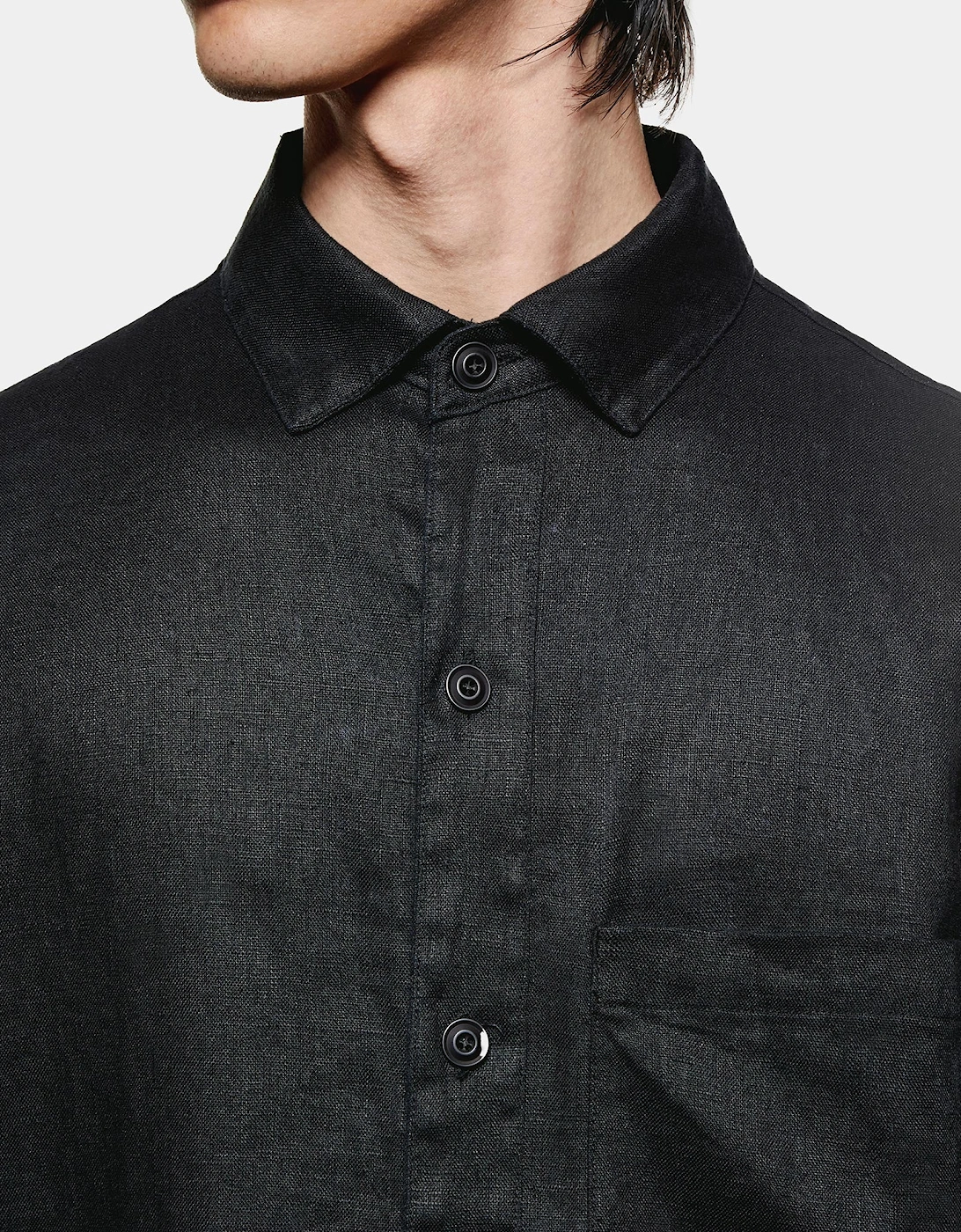 Linen Box Dress Shirt