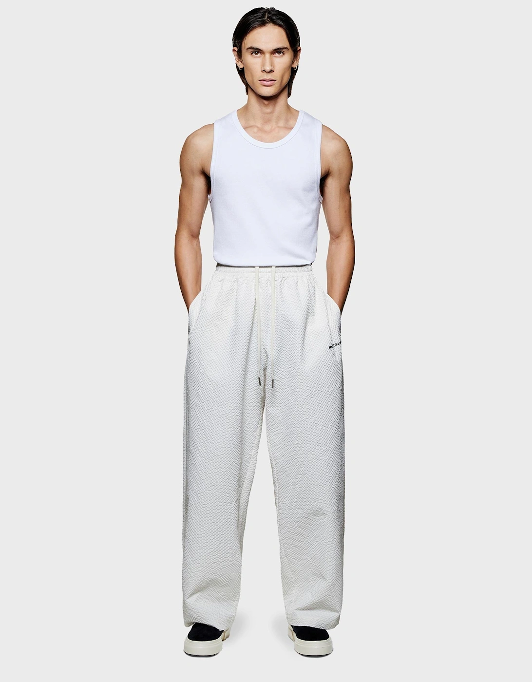 Seersucker Wide Leg Trousers, 6 of 5