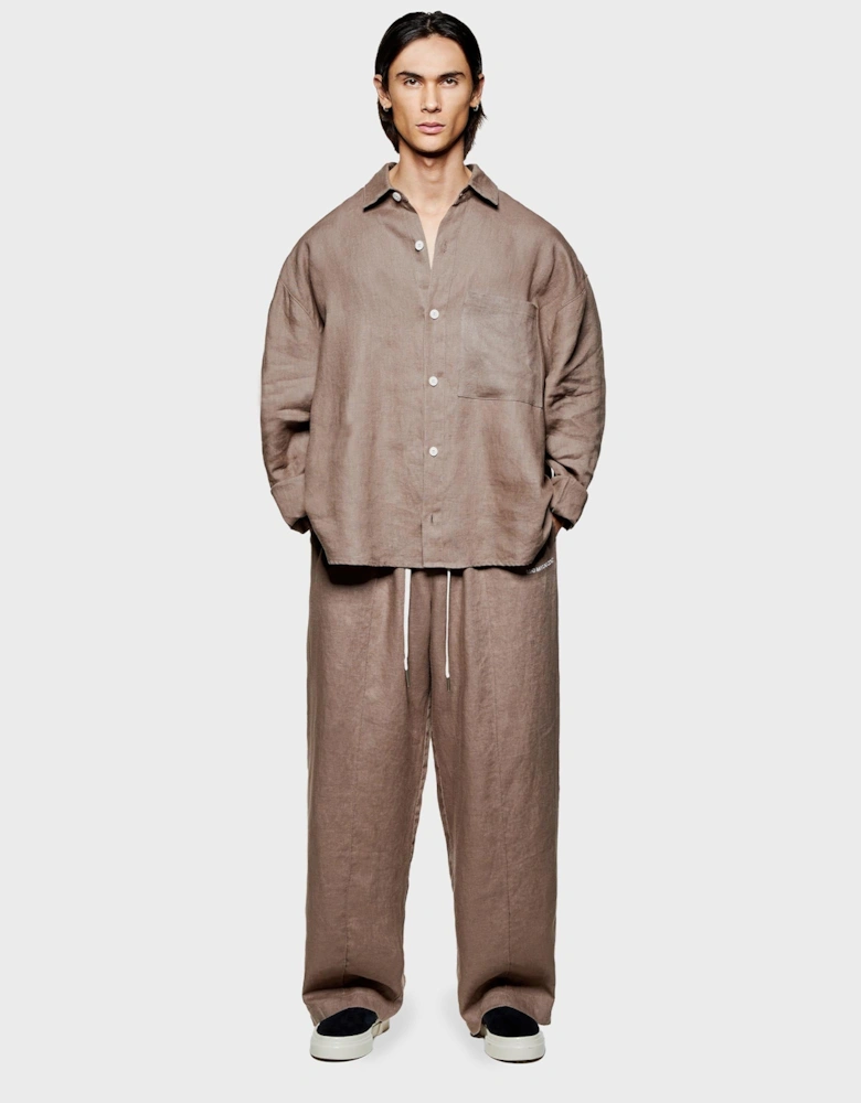 Linen Box Dress Shirt