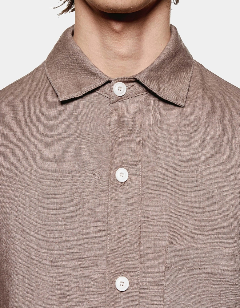 Linen Box Dress Shirt