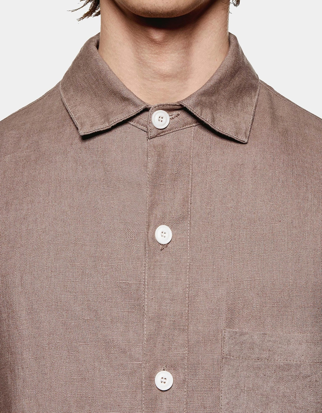Linen Box Dress Shirt