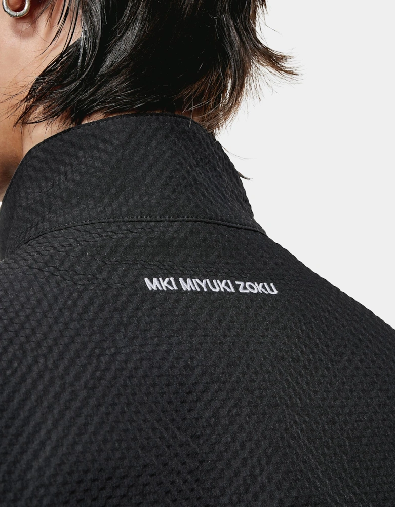 Seersucker Quarter Zip Sweatshirt