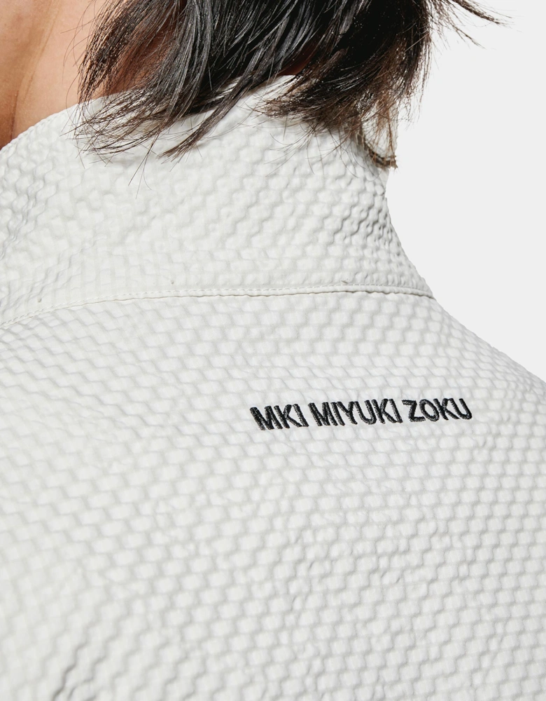 Seersucker Quarter Zip Sweatshirt
